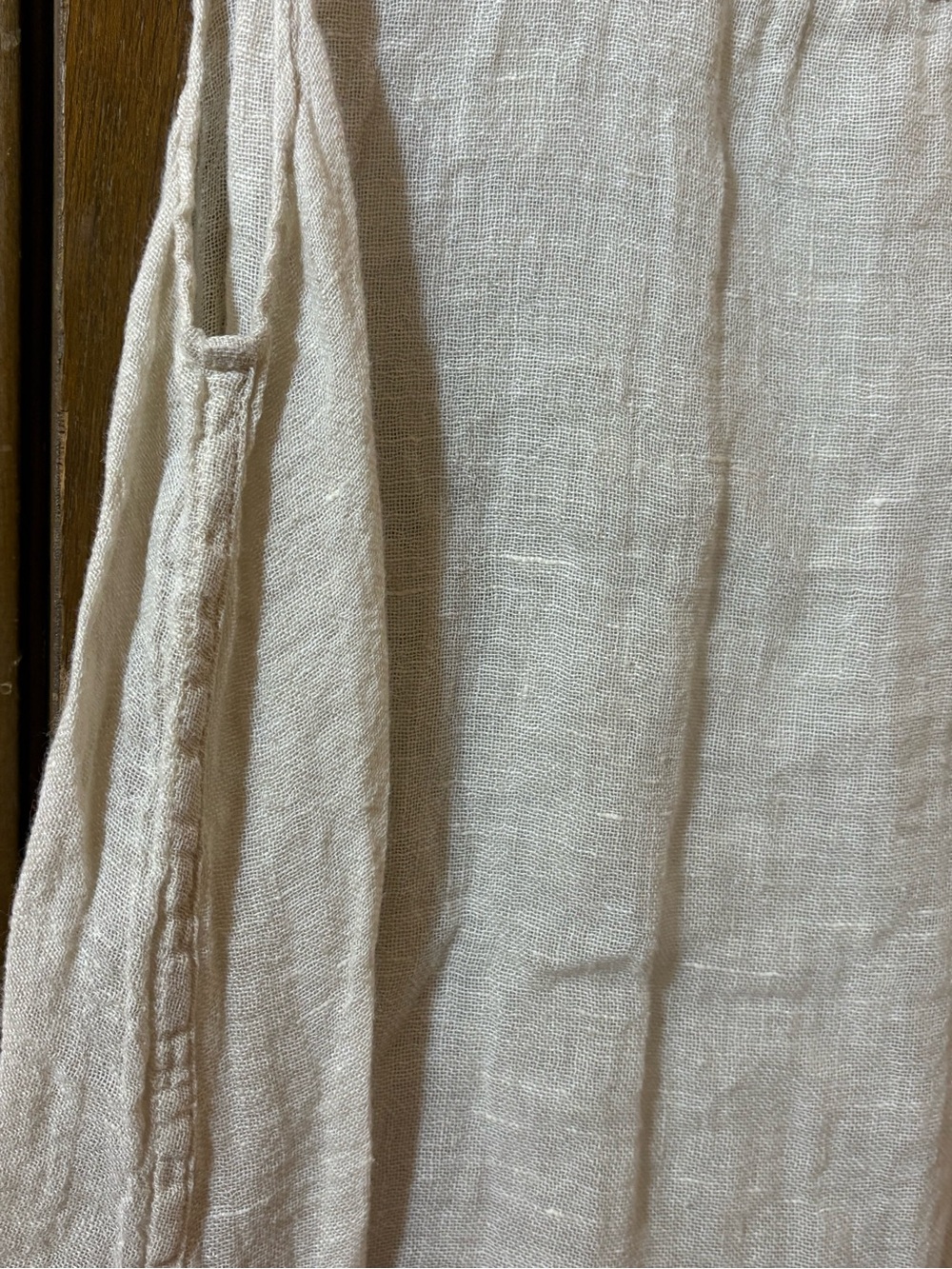 Flax Linen Midi Tank Dress in Off-White - Picture 4 of 6